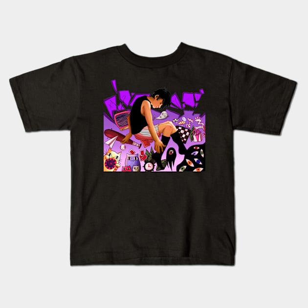 Omori Kids T-Shirt by shadowNprints